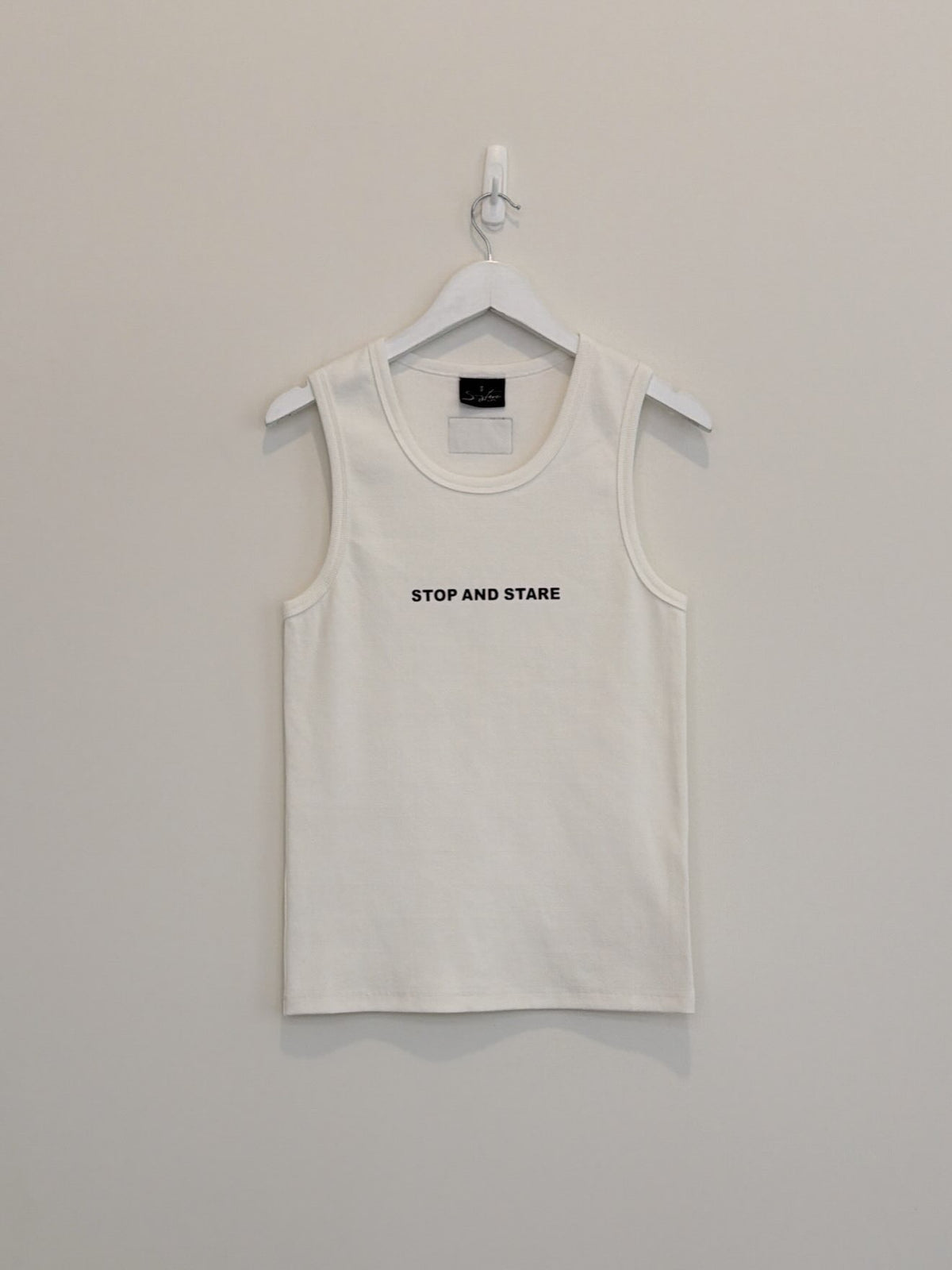 Stop N Stare White Tank