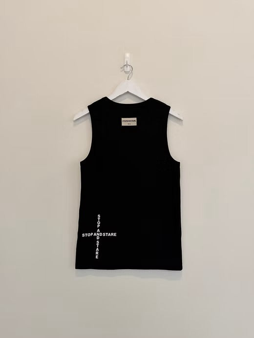 Stop N Stare Black Tank Top