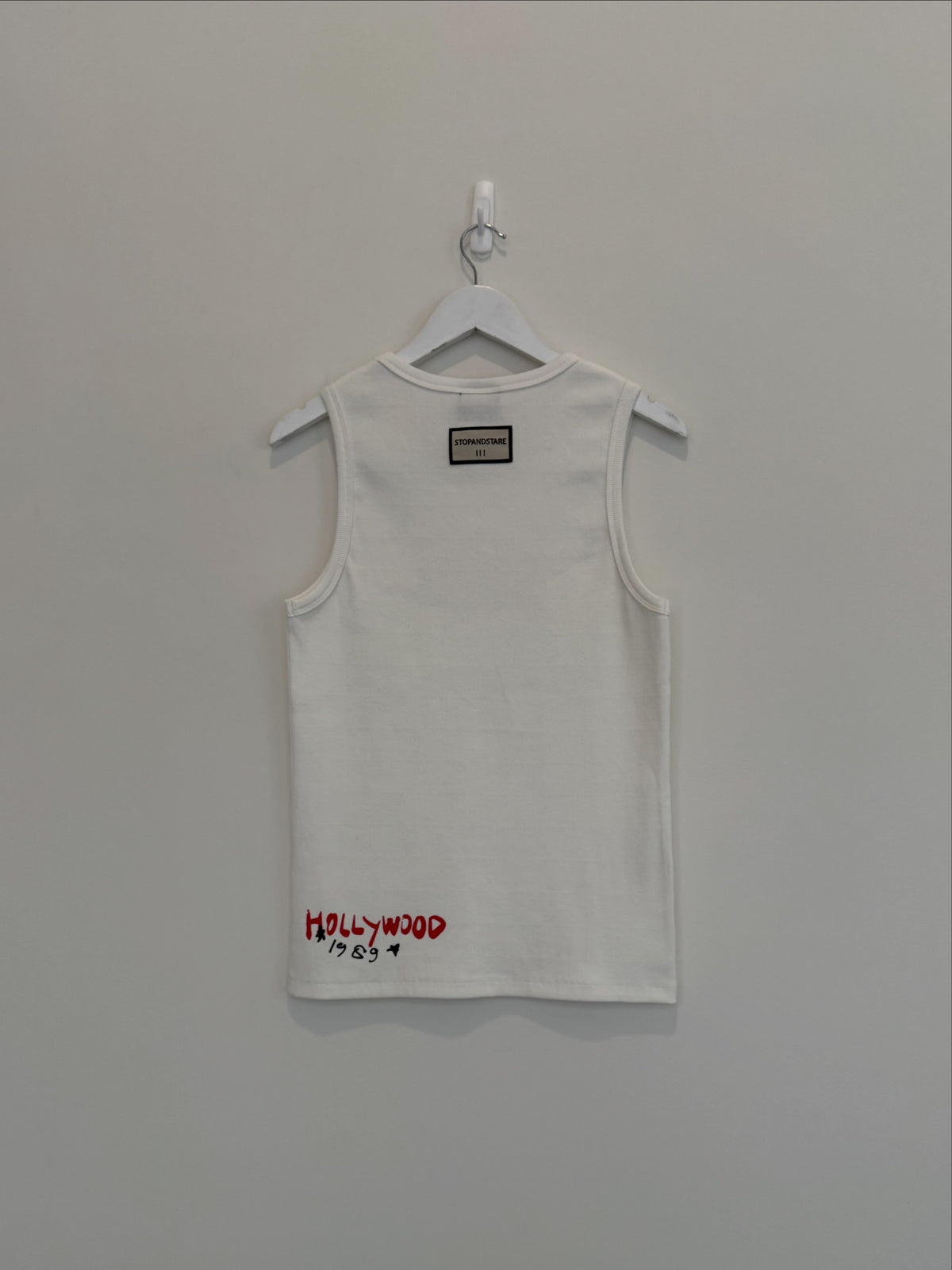 Stop N Stare White Tank